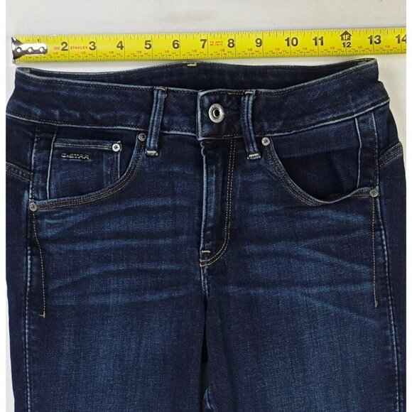 G Star Raw Size 27X26 Womens ARC 3D Skinny Blue Denim 5 Pocket Logo Tag Jeans - Picture 3 of 14